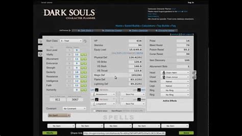 Dark Souls Character Planner .